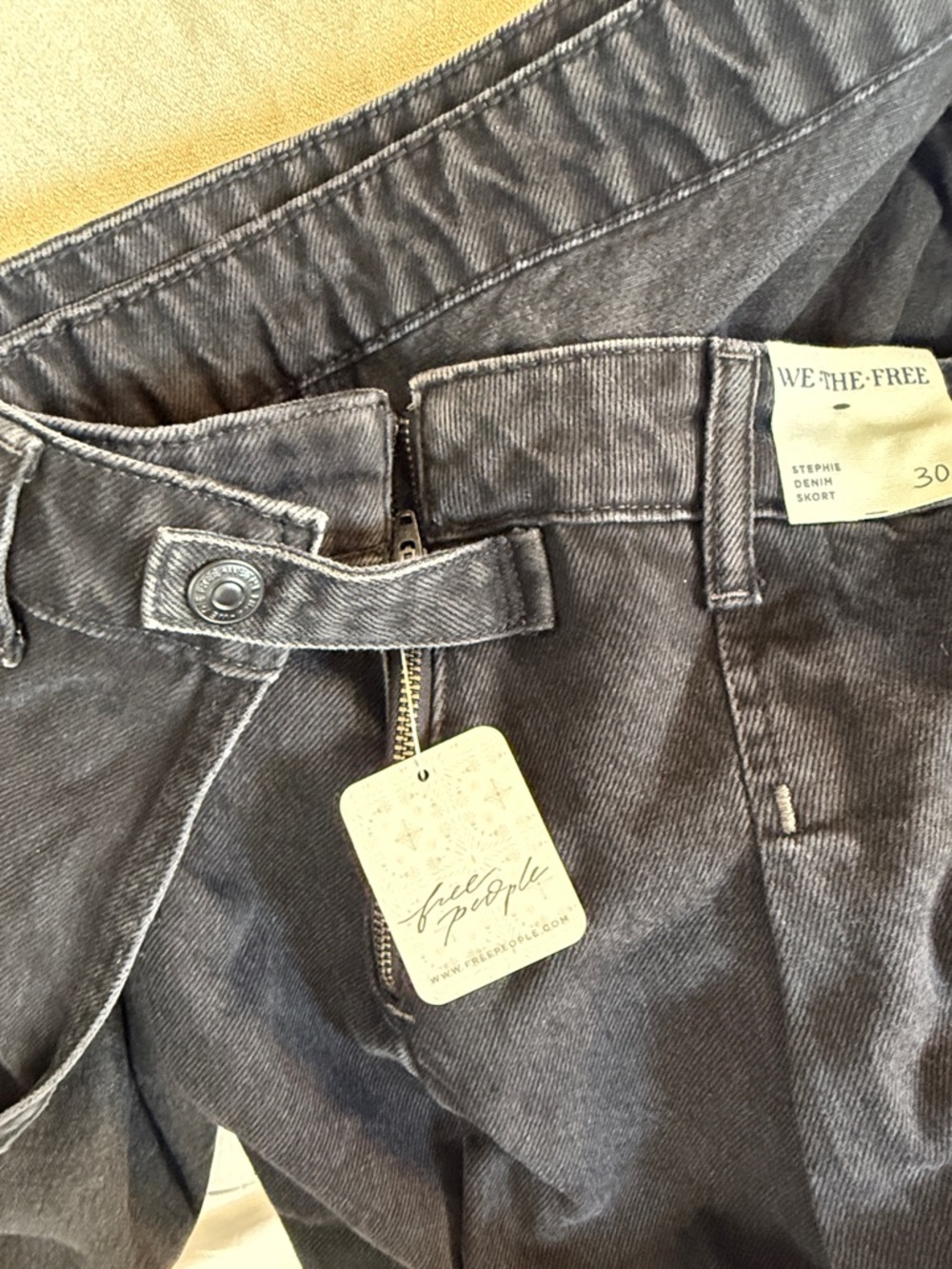 FREE PEOPLE ❤️🔥 STEPHIE DENIM SKORT NWT SIZE 30 - Picture 11 of 12